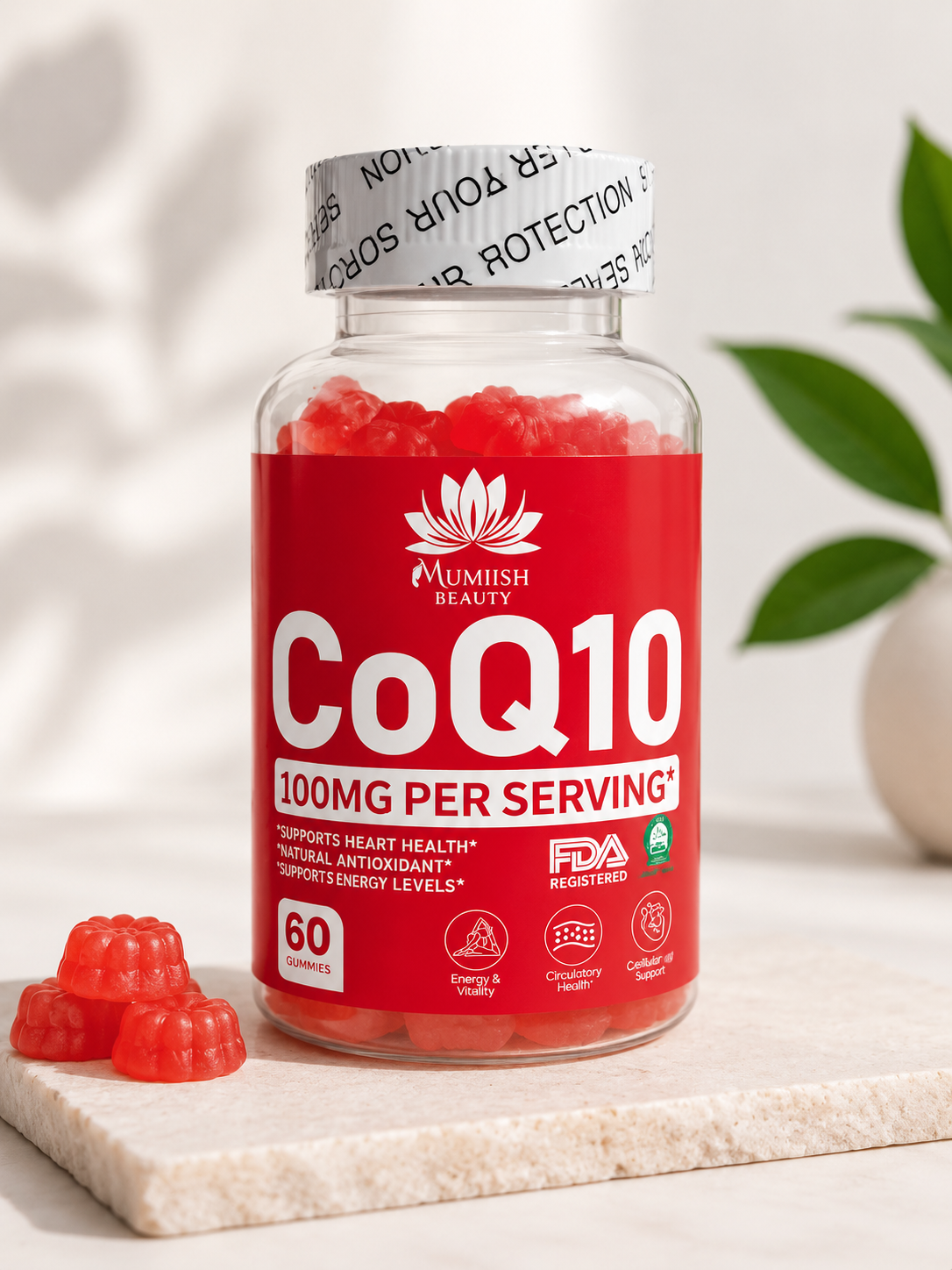 CoQ10 Gummies 100mg — Énergie & Santé Cardiaque