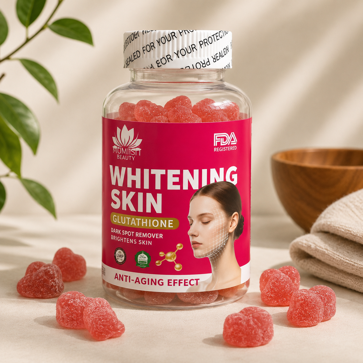 Whitening Skin Glutathione Gummies — Anti-âge & Éclat