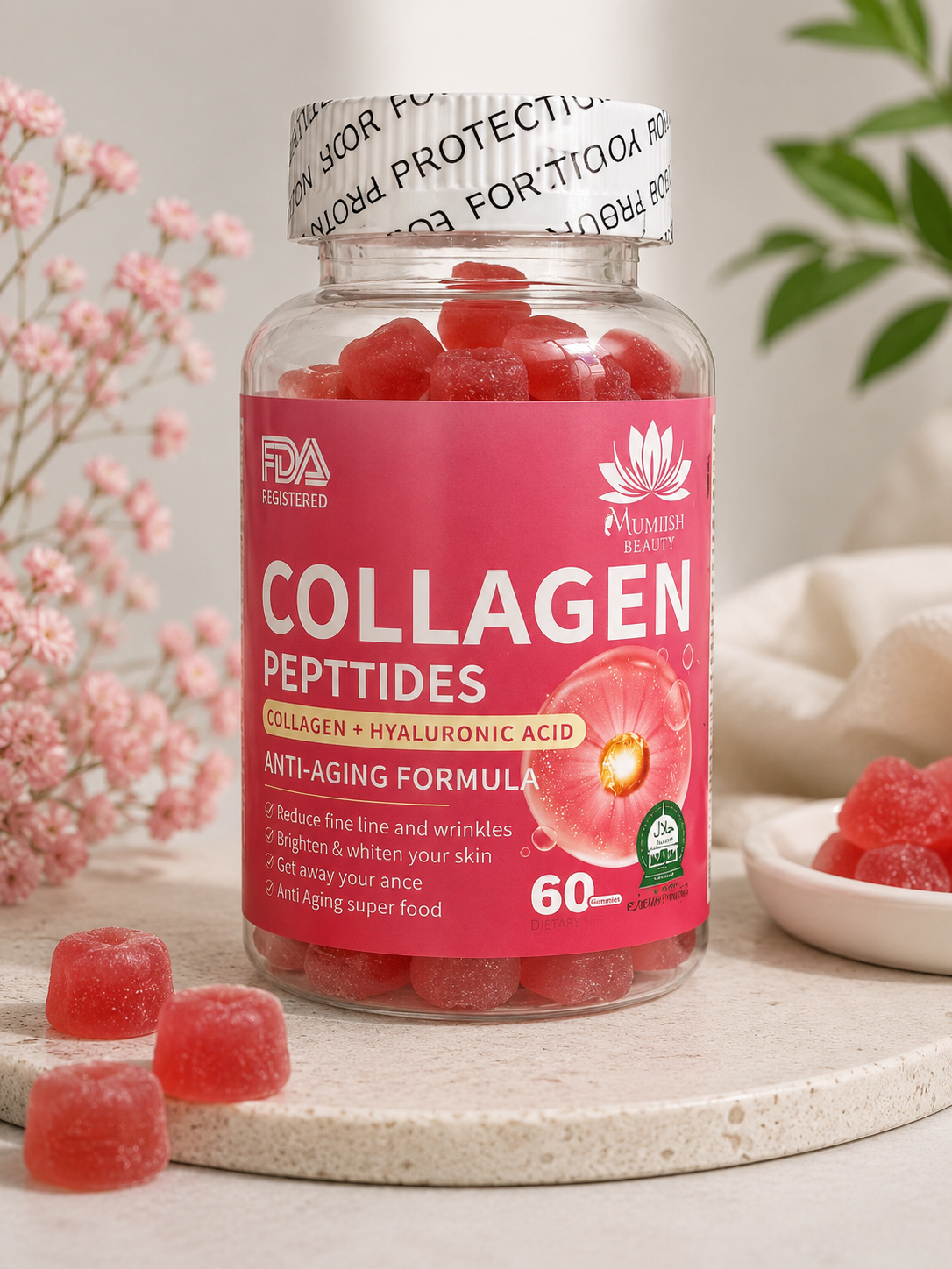 Collagen Peptides Gummies — Anti-âge & Beauté